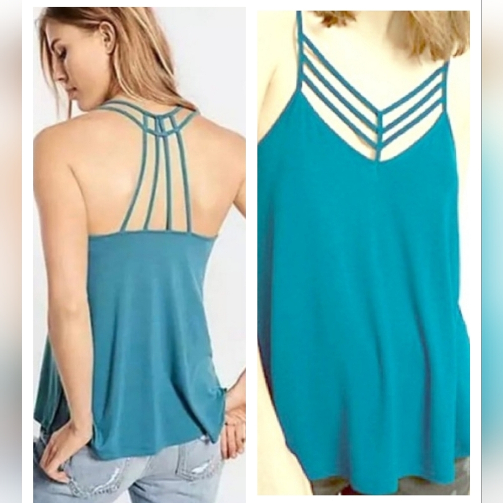 Express | Strappy Tank Top Teal Blue XS